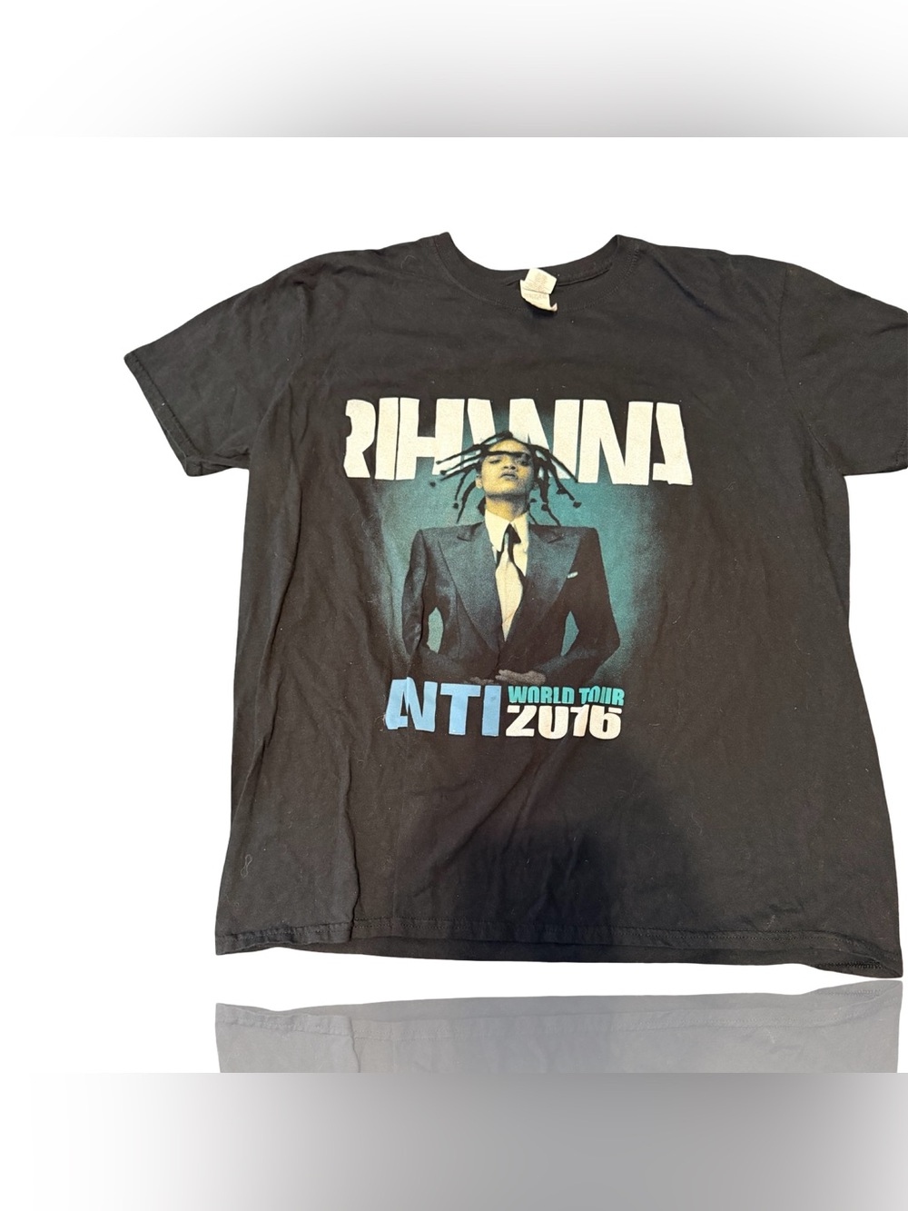 Rihanna ANTI World Tour 2016 Concert T-Shirt Black XL Double-Sided Graphic